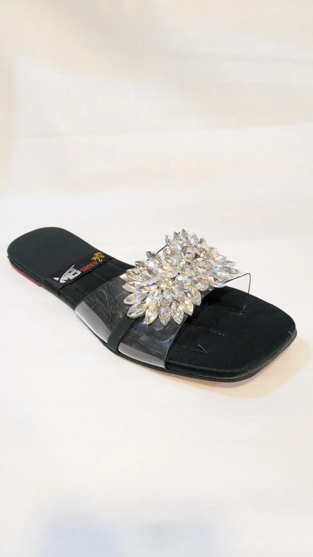 Crystal Embellished Flat Slides