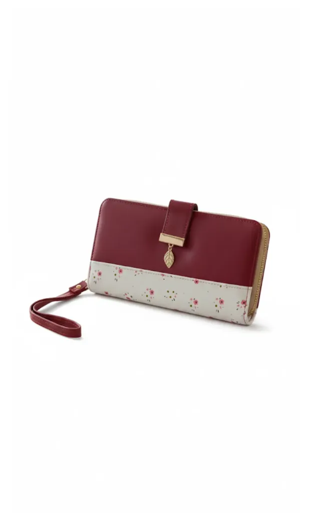 Wristlet Wallet Color Maroon